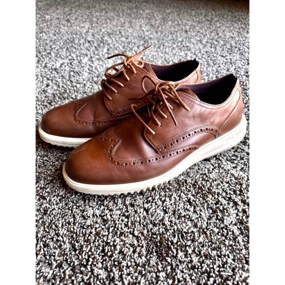 Cole Haan Men’s Brown Leather Wingtip Dress Shoes Size 9.5 Classic Oxfords main image 8